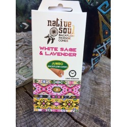 Native Soul Backflow Cones White Sage and Lavender Jumbo Native Soul Backflow Cones White Sage and Lavender Jumbo